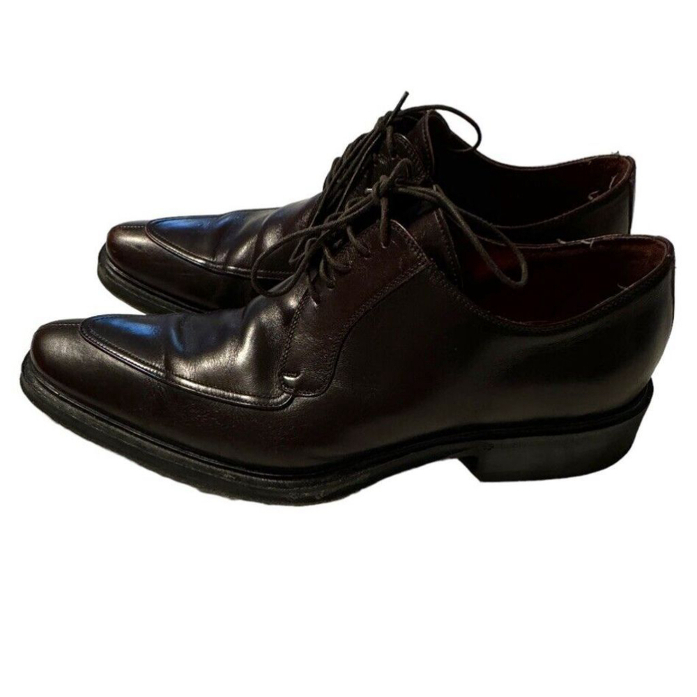 Jean Claude Monderer Paris Designer Bleaker Brandy Brown Red Dress Shoes